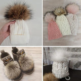 DIY Real Fox Fur Pompoms Raccoon Fur Pom Poms Balls Natural