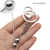 Silver Plated Lobster Clasp KeyRing Keychain Bar Beaded Key Holder