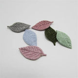 Crochet Fabric Leaves Appliques DIY Craft Supplies Headwear Hair Accessories