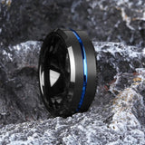 PSJ 8MM Tungsten Rings for Men's Wedding