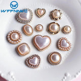 Heart-Shaped Pearl Resin DIY Nail Art Rhinestone Jewelry Making Accessory
