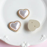 Heart-Shaped Pearl Resin DIY Nail Art Rhinestone Jewelry Making Accessory