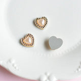 Heart-Shaped Pearl Resin DIY Nail Art Rhinestone Jewelry Making Accessory