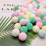 100Pcs Fluffy Pompom Balls Kids Toys Wedding DIY Pom Poms Felt Ball Sewing Craft