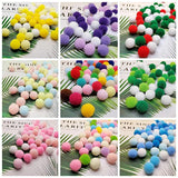 100Pcs Fluffy Pompom Balls Kids Toys Wedding DIY Pom Poms Felt Ball Sewing Craft