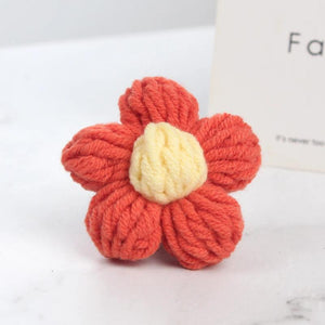 Puff Flower DIY Hand-knitted Hand Hook Flower Manual Clothing Accessory