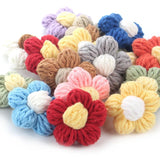 Puff Flower DIY Hand-knitted Hand Hook Flower Manual Clothing Accessory