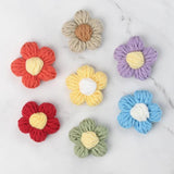 Puff Flower DIY Hand-knitted Hand Hook Flower Manual Clothing Accessory