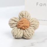 Puff Flower DIY Hand-knitted Hand Hook Flower Manual Clothing Accessory