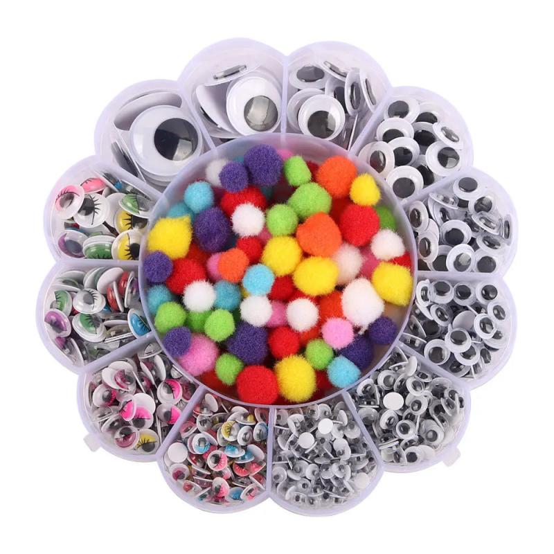Colorful Self-adhesive Wobbly Googly Eyes for DIY Crafts