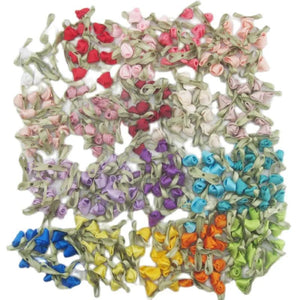 30mm Flower Ribbon Rosettes 50Pcs Multicolors DIY Decorative Craft Accessories