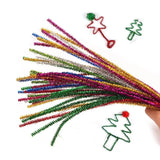 98pcs Glitter Chenille Stems Pipe Cleaners Plush Tinsel Wired Sticks