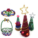 98pcs Glitter Chenille Stems Pipe Cleaners Plush Tinsel Wired Sticks