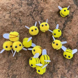 20mm Yellow Bee Plush Balls Wedding Party Decor Fluffy Pompom DIY Toys 10/20pcs