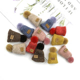 10Pcs Plush Balls Hand Knitting Mini Hats DIY Craft Supplies
