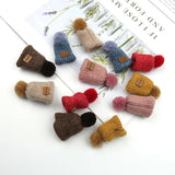 10Pcs Plush Balls Hand Knitting Mini Hats DIY Craft Supplies