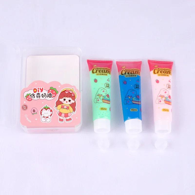 Simulation Cream Glue 3-color Suit 15ML DIY Phone Shell Decoration Material