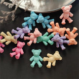 10-20Pcs Bear Acrylic Pendants DIY Jewelry Making Charms Multicolor Keychain