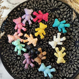 10-20Pcs Bear Acrylic Pendants DIY Jewelry Making Charms Multicolor Keychain
