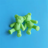 10-20Pcs Bear Acrylic Pendants DIY Jewelry Making Charms Multicolor Keychain