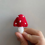 2Pcs Hand-knitted Woolen Red Mushroom Crafts DIY Accessories