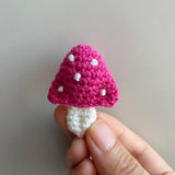 2Pcs Hand-knitted Woolen Red Mushroom Crafts DIY Accessories