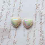 10-20Pcs AB Love Heart Resin Patch Jewelry DIY Phone Cases Wedding Decor