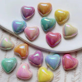 10-20Pcs AB Love Heart Resin Patch Jewelry DIY Phone Cases Wedding Decor
