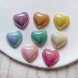 10-20Pcs AB Love Heart Resin Patch Jewelry DIY Phone Cases Wedding Decor
