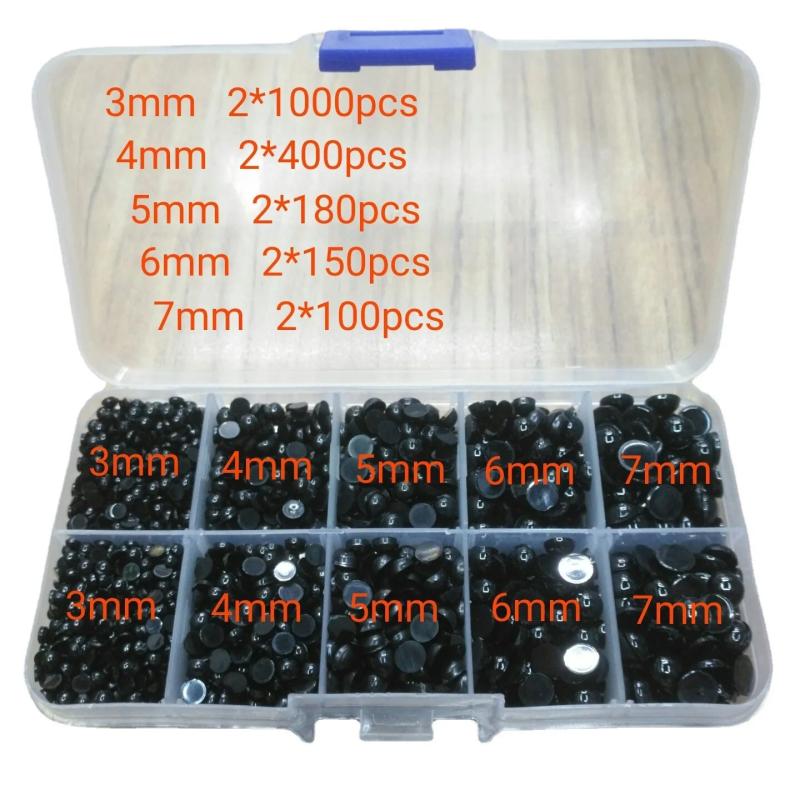 3660Pcs Doll Eyes Plastic Safty Eyes For DIY Plush Toys Bear Amigurumi Doll