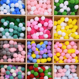 100pcs Multicolor Pompoms Balls for DIY Crafts Soft Plush Furball