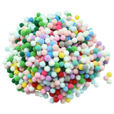 100pcs Multicolor Pompoms Balls for DIY Crafts Soft Plush Furball