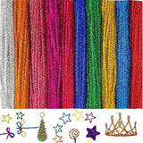 100Pcs Glitter Chenille Stems Pipe Cleaners Multicolor DIY Craft Projects