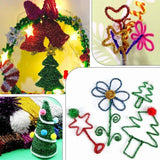 100Pcs Glitter Chenille Stems Pipe Cleaners Multicolor DIY Craft Projects
