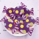 10pcs Glitter Felt Fabric Nonwovens Birthday Cake Bunny Bear Applique DIY Patch