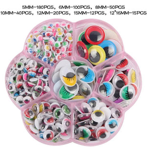 400PCS Self Adhesive Doll Eyes Craft Supplies