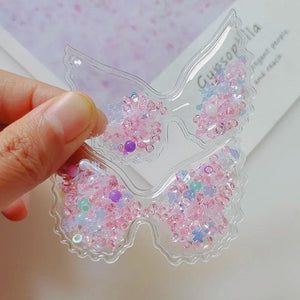20pcs Quicksand Wings with Glitter Patches for DIY Children headband