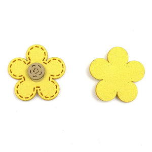30Pcs Leather Flowers Patches Applique DIY Craft Supplies Kids Hair Accessories
