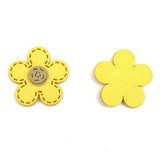 30Pcs Leather Flowers Patches Applique DIY Craft Supplies Kids Hair Accessories