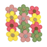 30Pcs Leather Flowers Patches Applique DIY Craft Supplies Kids Hair Accessories