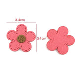 30Pcs Leather Flowers Patches Applique DIY Craft Supplies Kids Hair Accessories