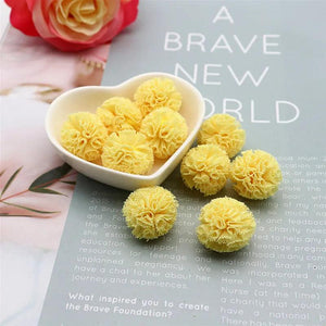 25mm Net Yarn Elastic Flower Ball DIY Lace Craft Tennis Pendant