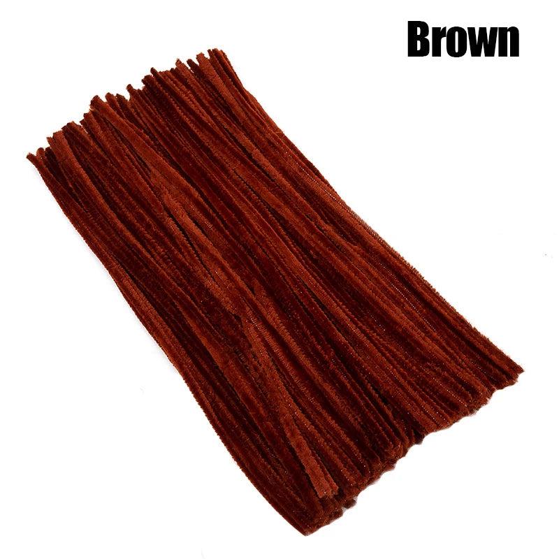 100pcs Colorful Chenille Stems Pipe for DIY Craft Supplies