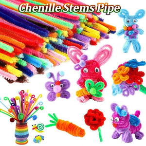 100pcs Colorful Chenille Stems Pipe for DIY Craft Supplies