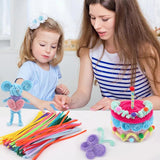 100pcs Colorful Chenille Stems Pipe for DIY Craft Supplies