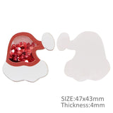 5pcs Christmas Santa Sequins Acrylic Shakers for DIY Hair Bows Earrings Crafts