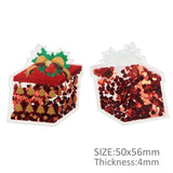 5pcs Christmas Santa Sequins Acrylic Shakers for DIY Hair Bows Earrings Crafts