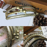 LMDZ Arch Double Clips Purse Frame DIY Metal Frame for Clutch Coins Bag Handle