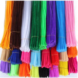 99pcs Chenille Stems Pipe Cleaners Plush Tinsel Wired Sticks Kids Toys