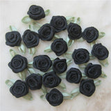 Artificial Rose Flowers Satin Ribbon Appliques DIY Wedding Decoration